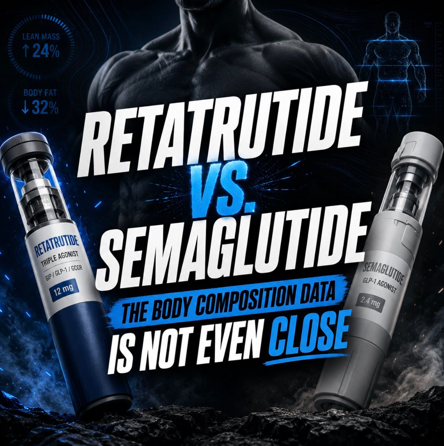 Retatrutide vs. Semaglutide on TRT: The Body Composition Data Is Not Even Close