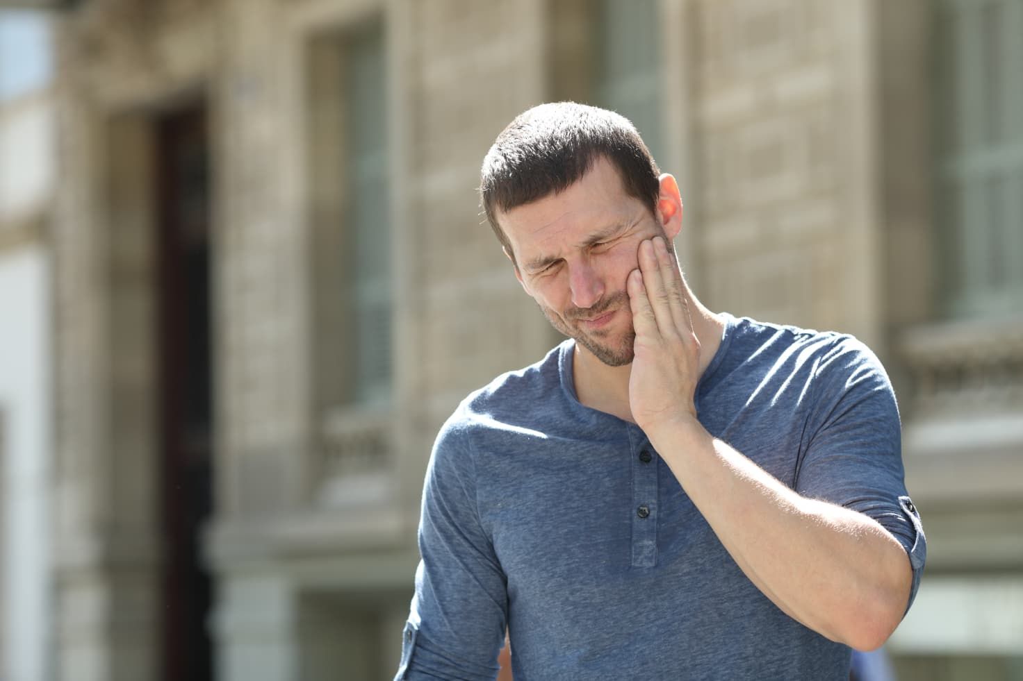 man in pain