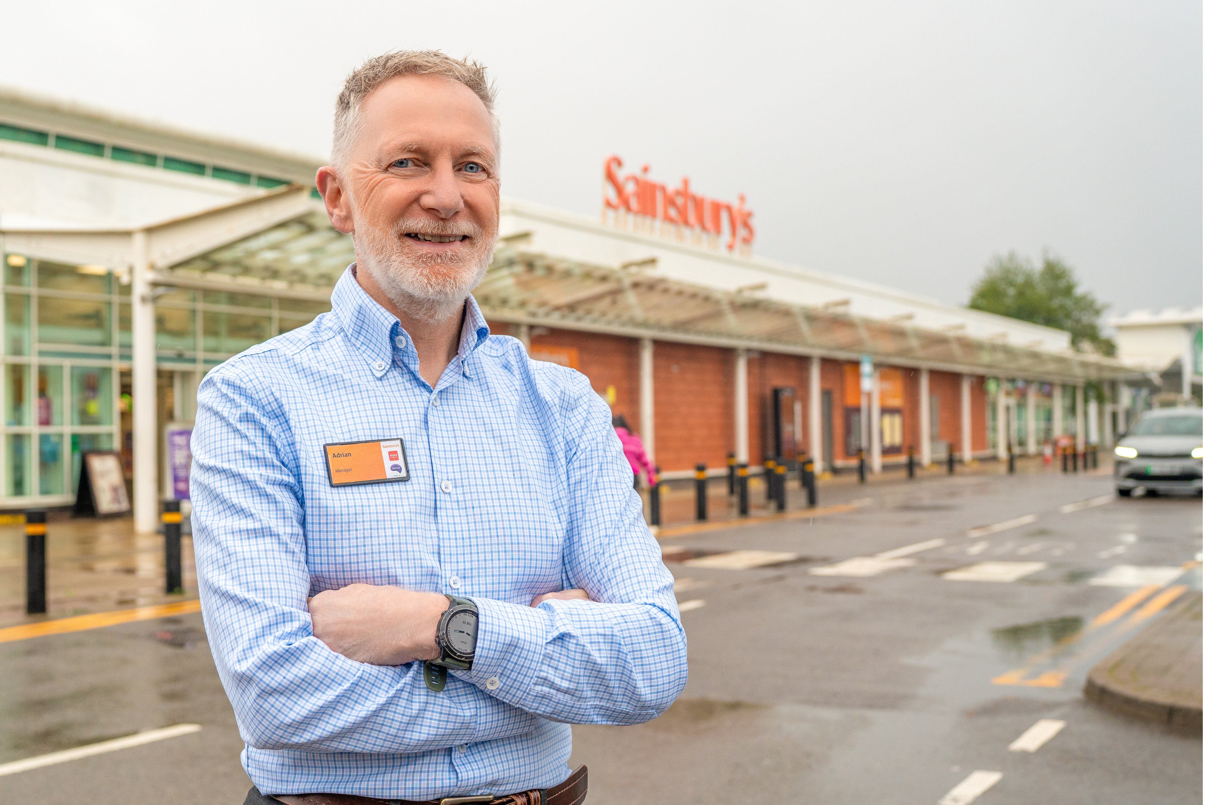 Sainsbury's Telford store manager portrait, photographed for William Reed by Pixton Media