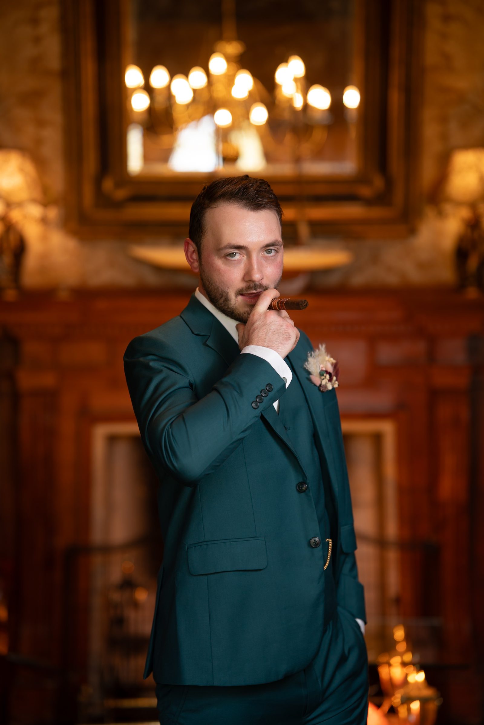 The wedding party together