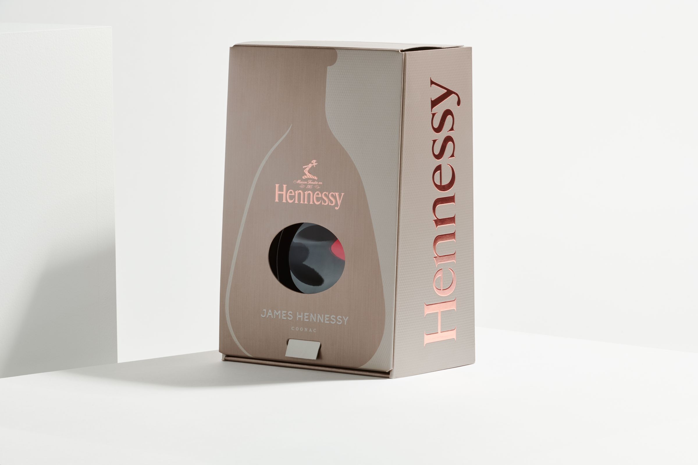 James Hennessy box with logo design applied