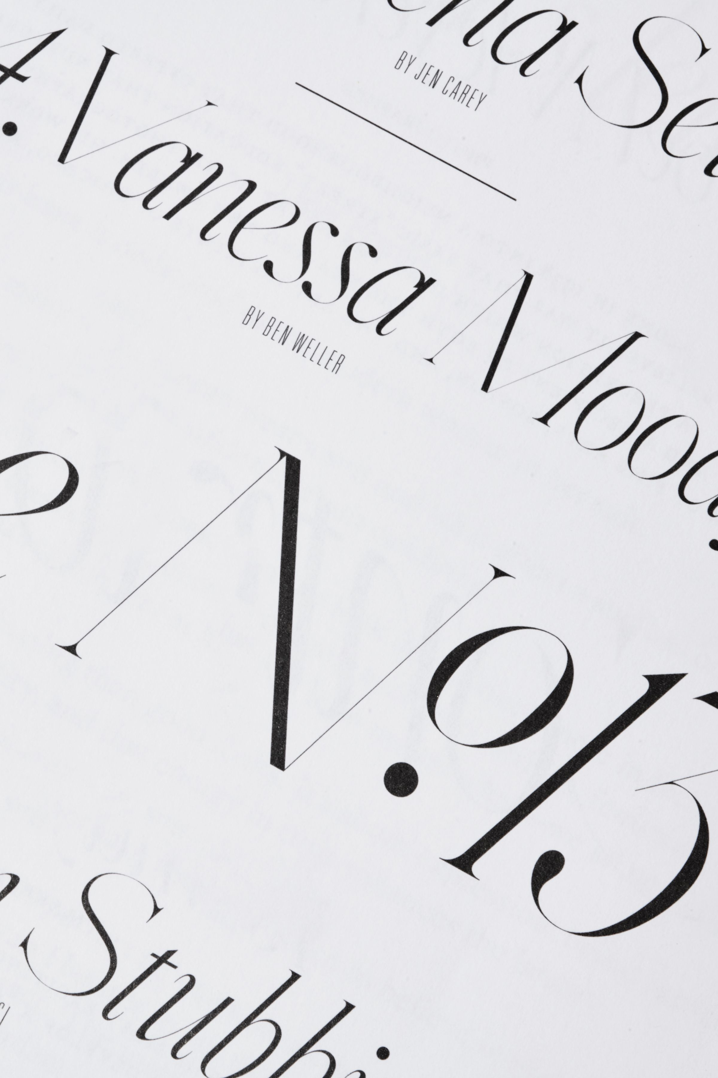Rika Magazine issue no. 13 custom typeface design