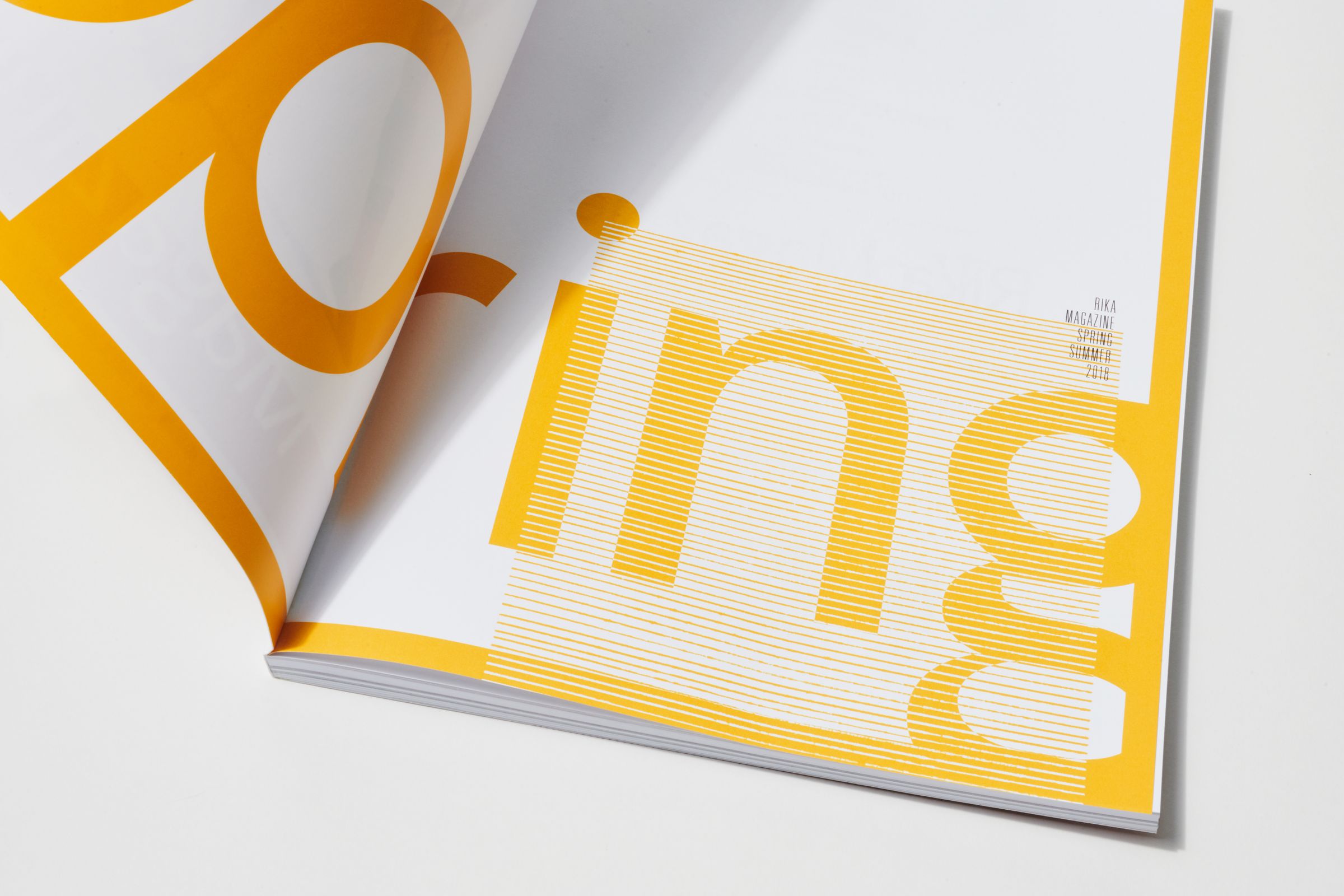 Rika Magazine issue no. 17 opening spread custom typography