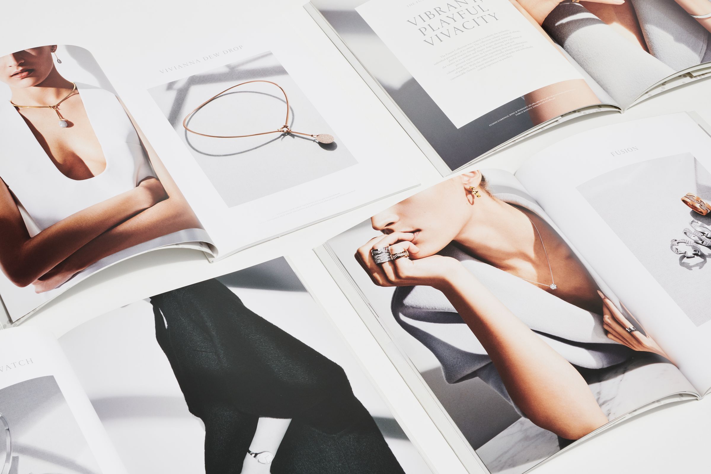Georg Jensen catalog designs with campaign photography