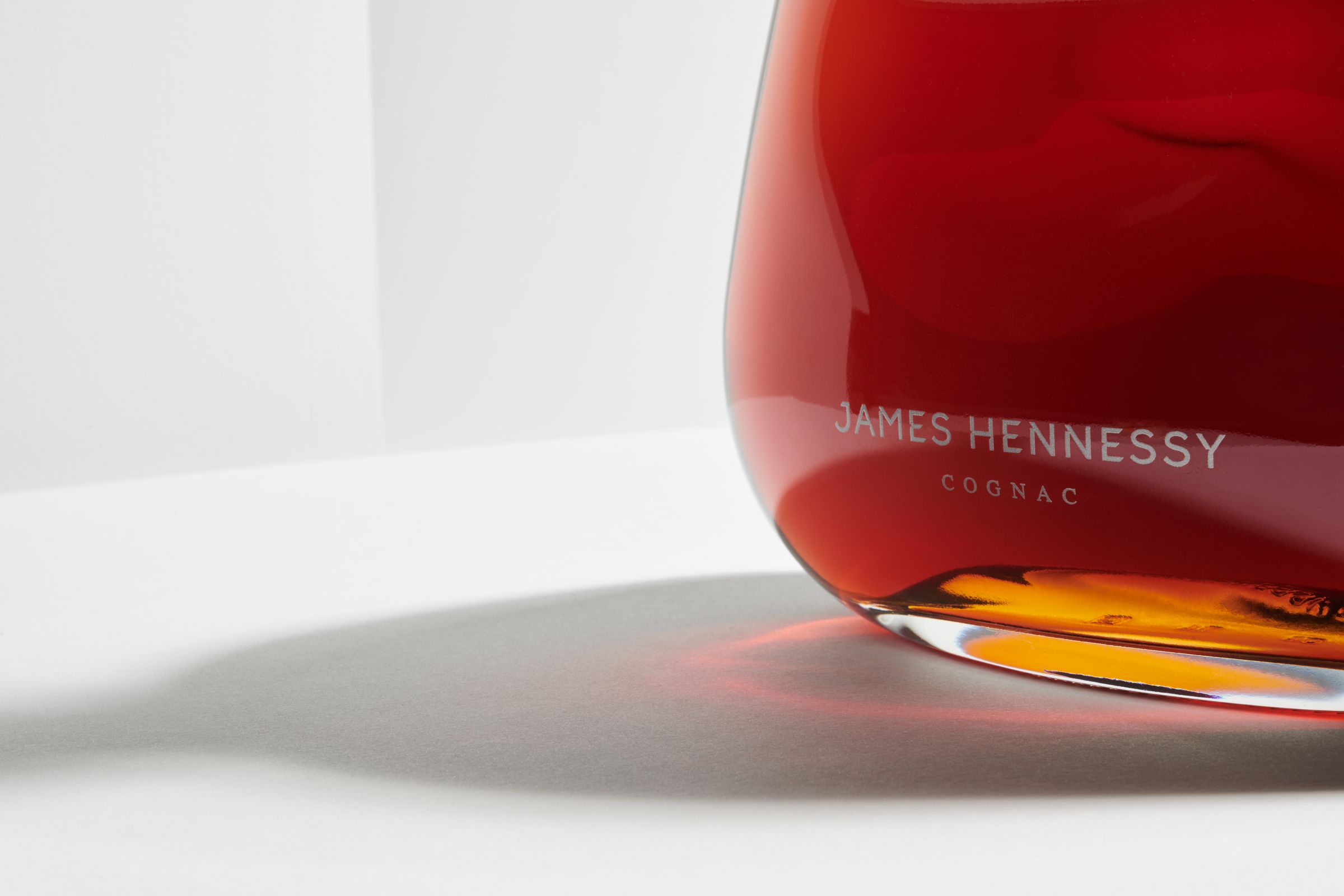 James Hennessy logo applied to bottle