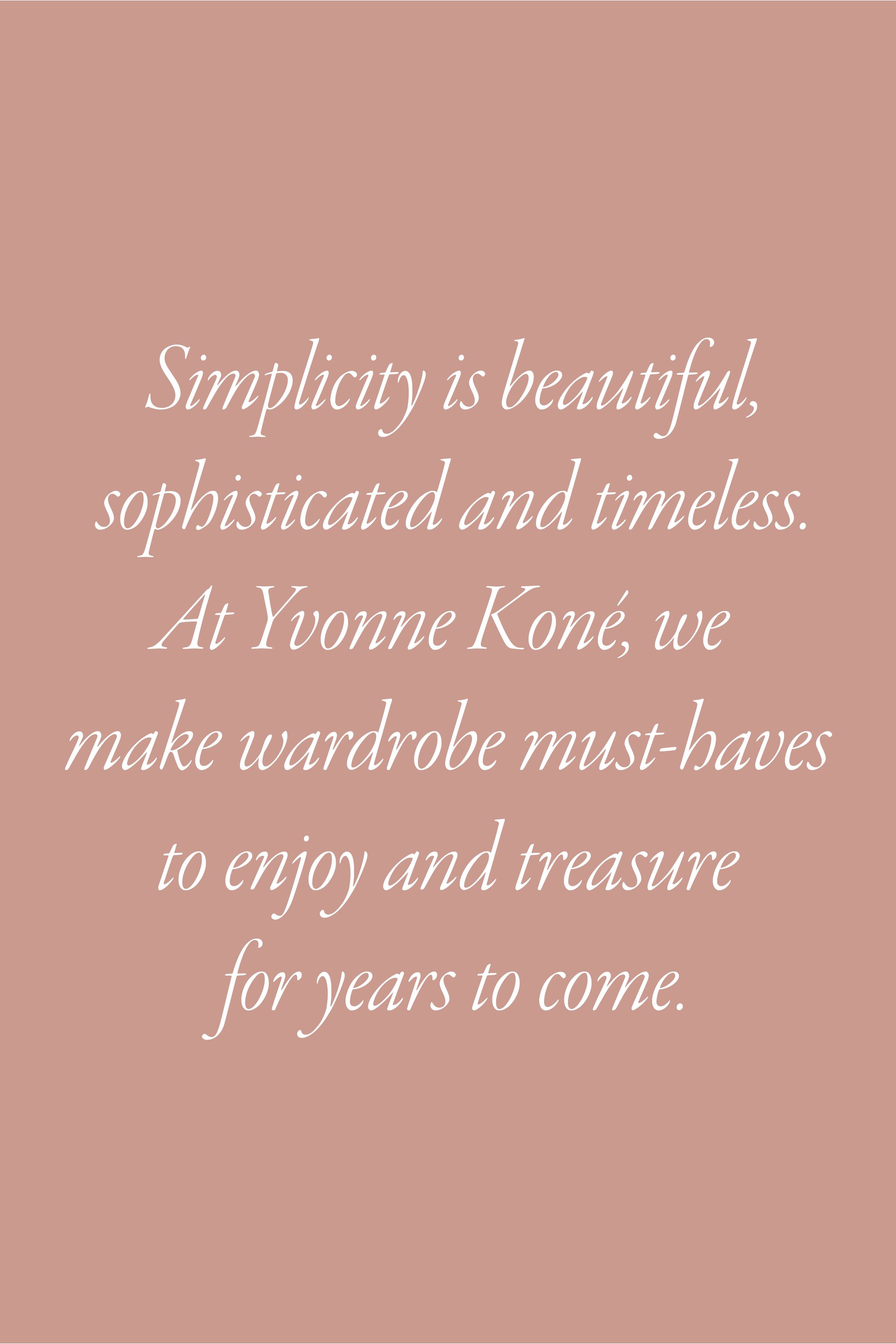 Yvonne Koné Simplicity is beautiful