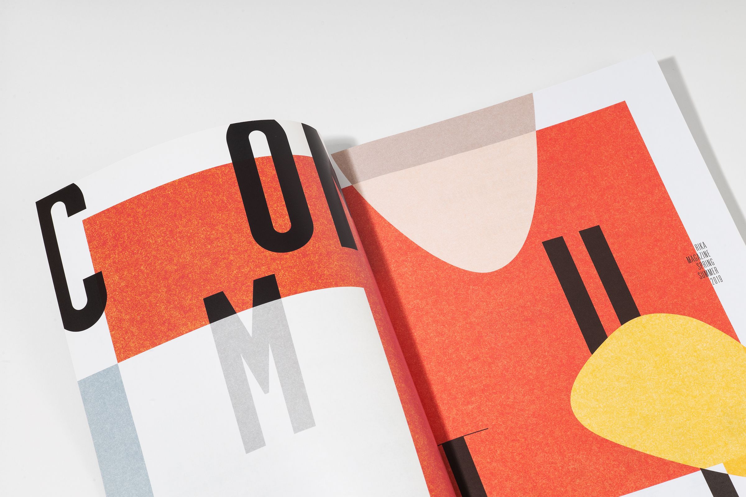 Rika Magazine issue no. 19 custom typography layout