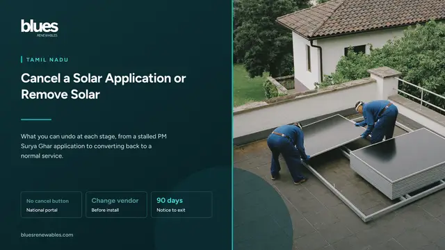 A homeowner on a Chennai terrace looking at an empty rooftop corner where solar mounting rails lie unassembled