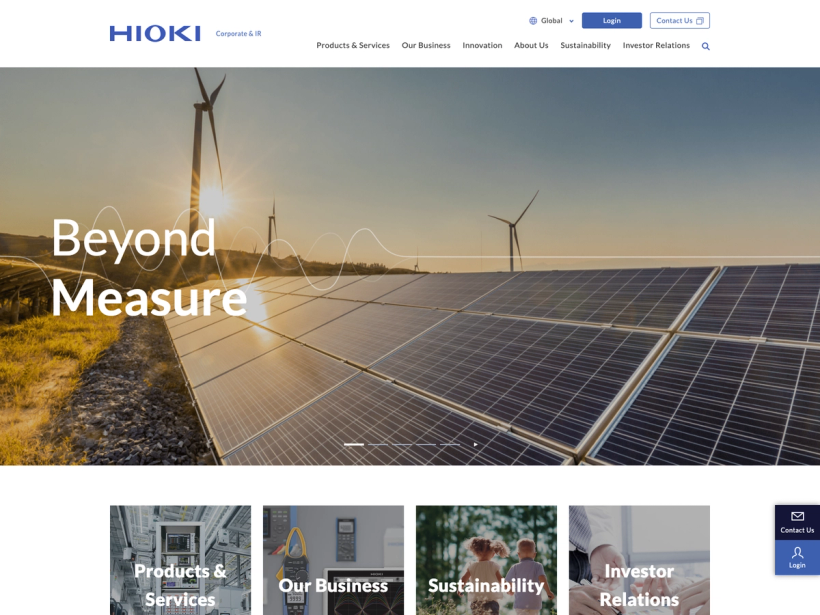 日置電機 グローバルサイト