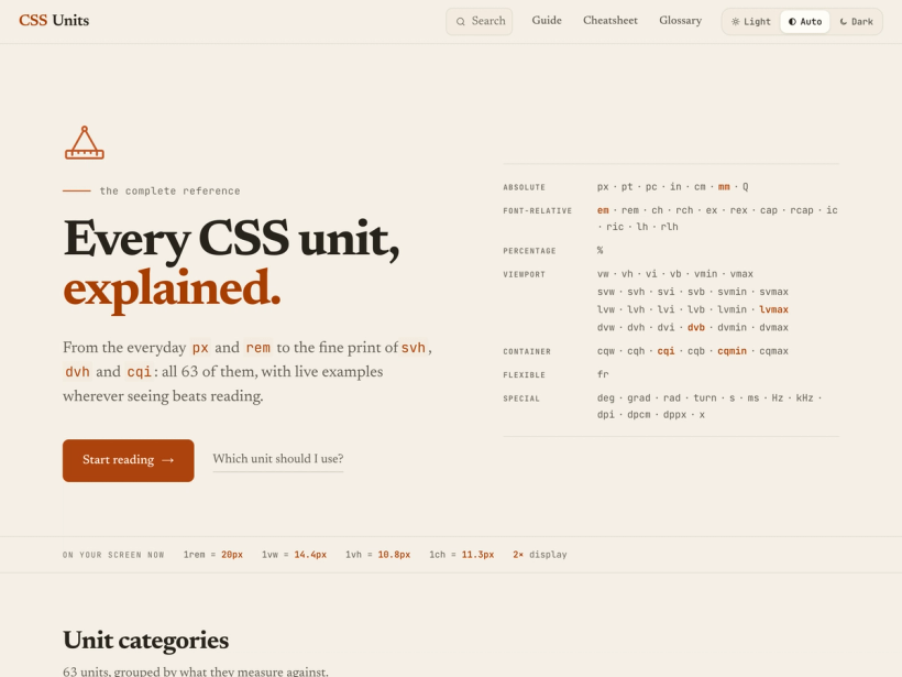 CSS Units