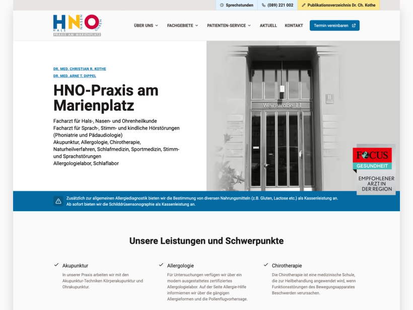 HNO-Praxis am Marienplatz