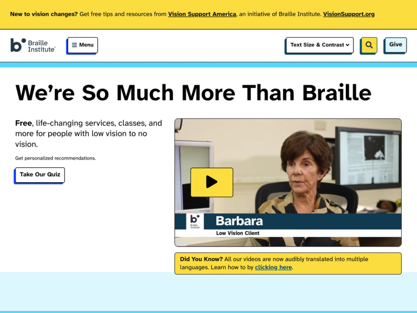 The Braille Institute of America