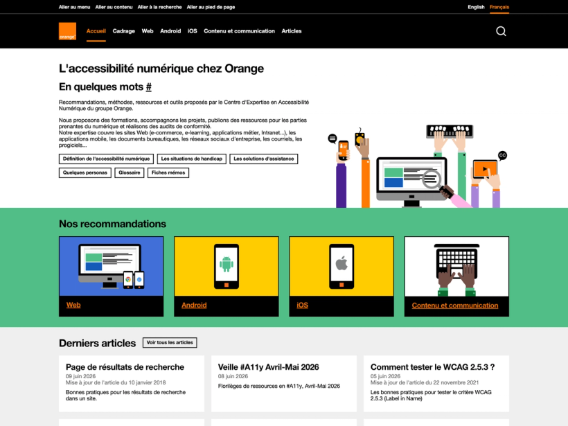 Recommandations accessibilité numérique Orange