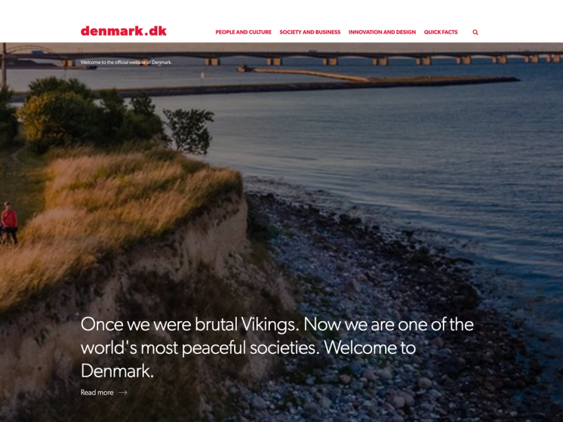 Welcome to the official website of Denmark