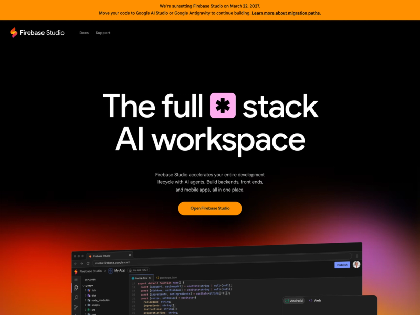 Firebase Studio