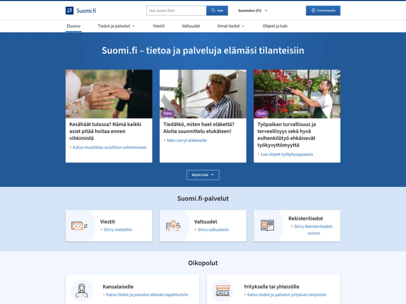 Suomi.fi フィンランド政府ポータルサイト