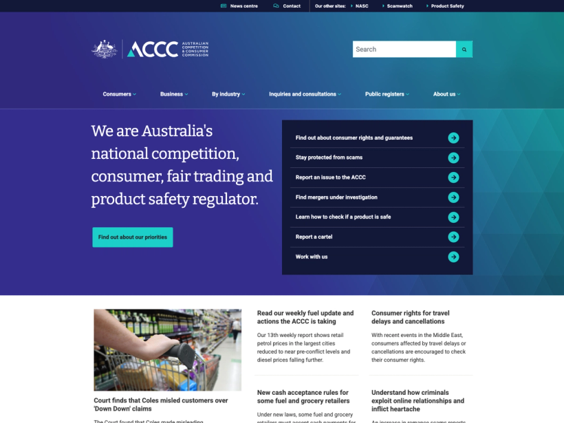 ACCC: オーストラリア競争・消費者委員会