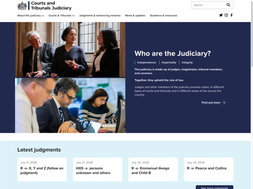 Courts and Tribunals Judiciary