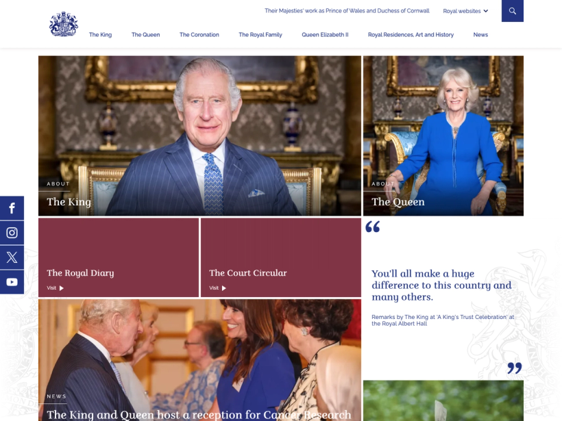 イギリス王室 公式ウェブサイト