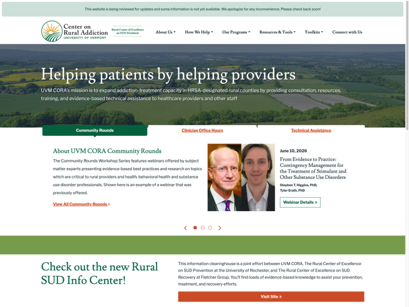Center on Rural Addiction UVM
