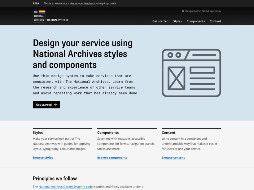 The National Archives Design System