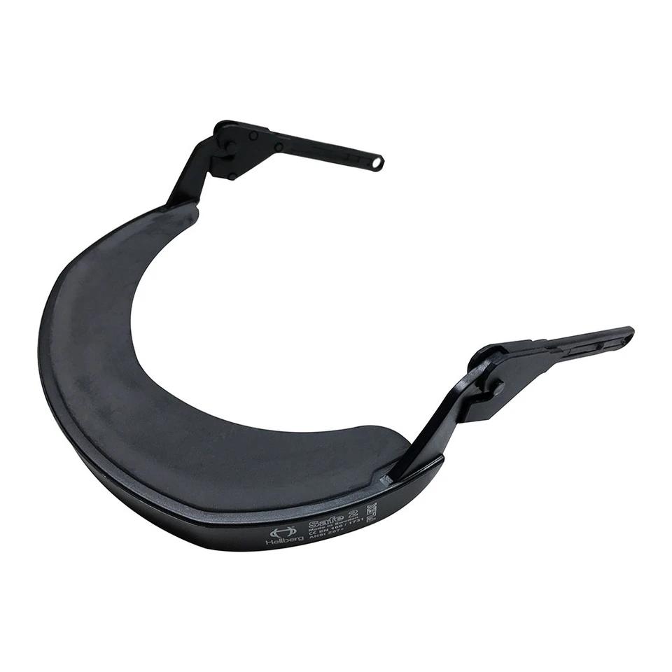Black KASK Superplasma mesh visor carrier with rubber brim seal and two pivoting 30 mm slot arms, made by Hellberg
