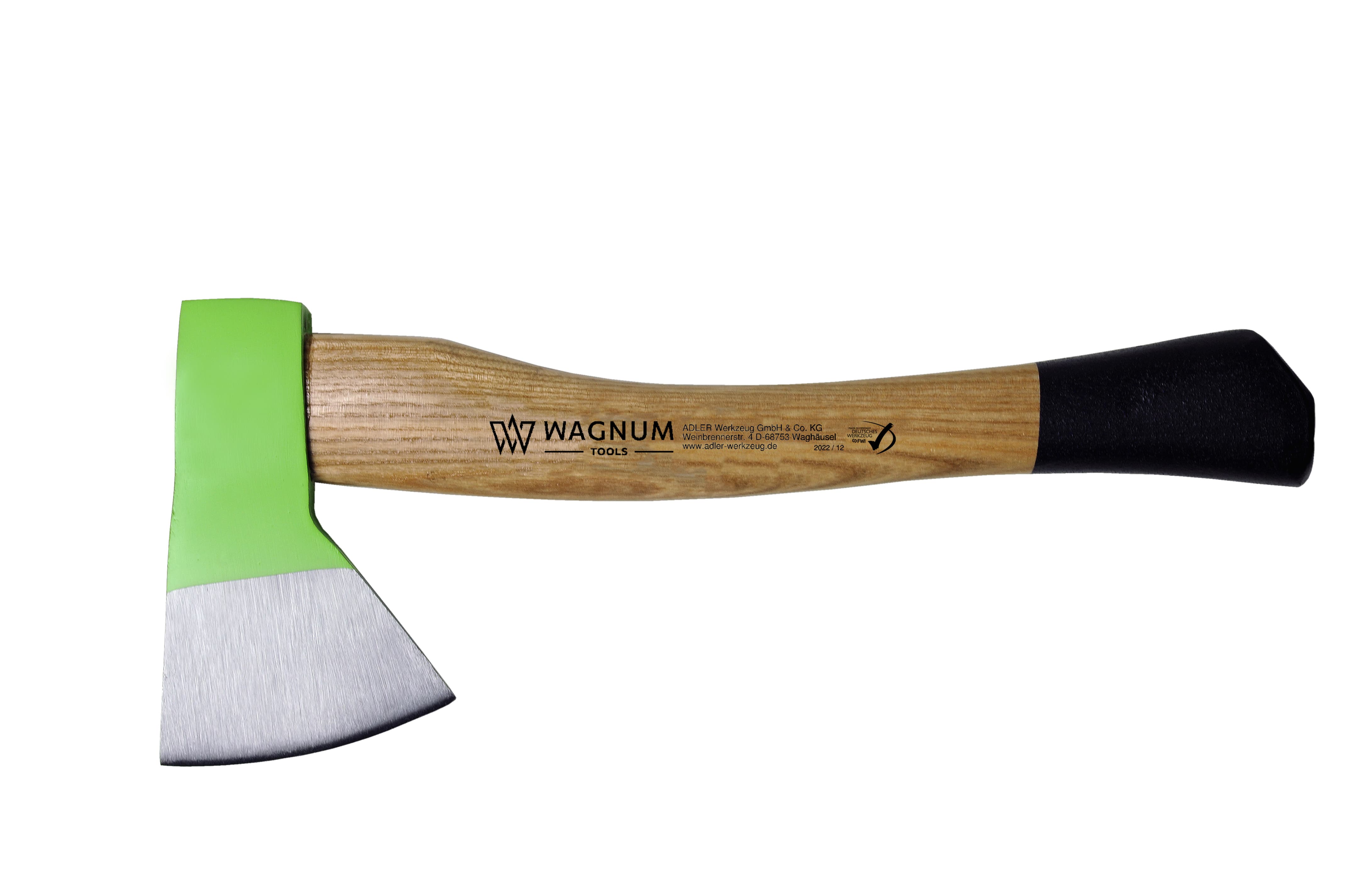 green camping hatchet