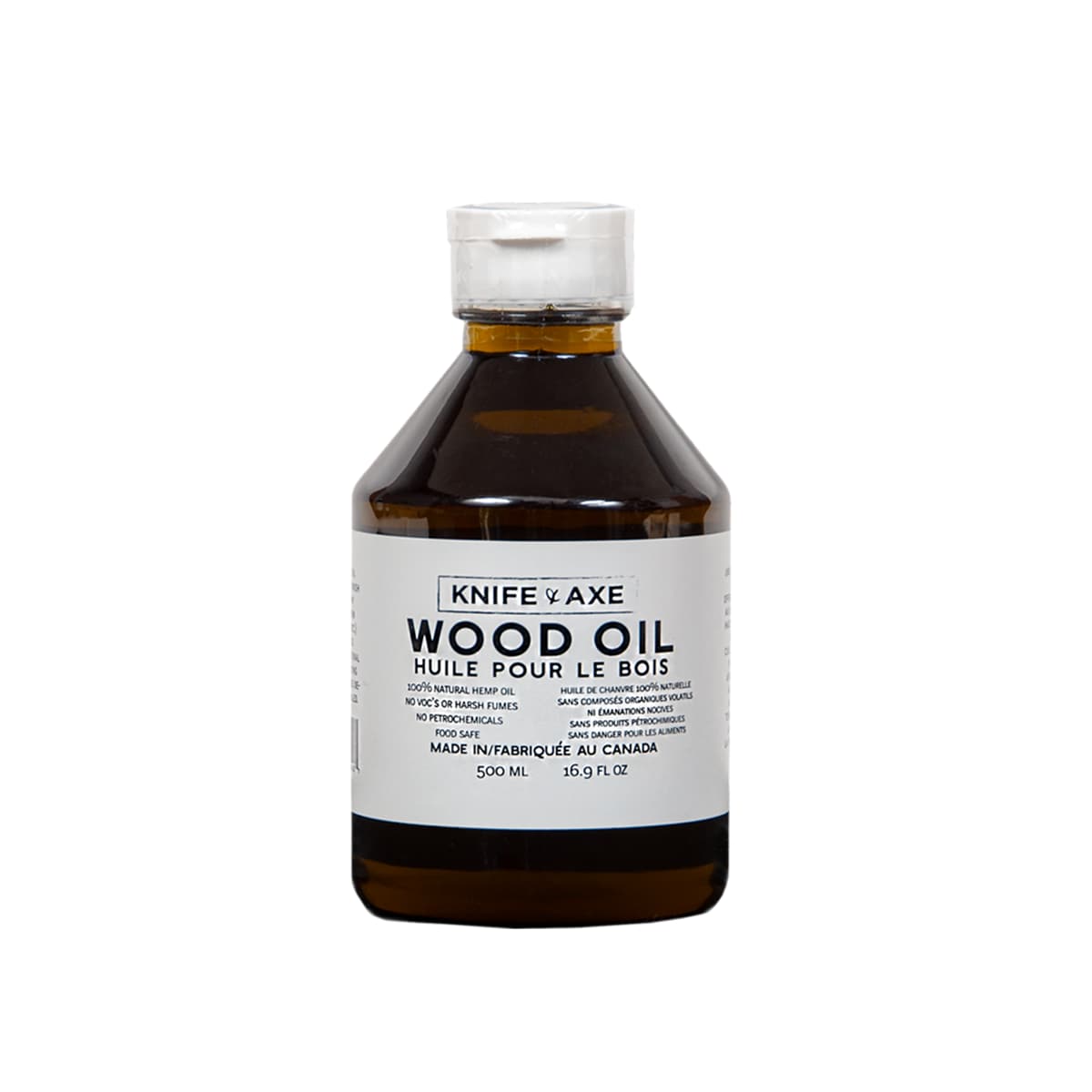 Bottle of wood oil