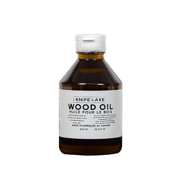 Bottle of wood oil