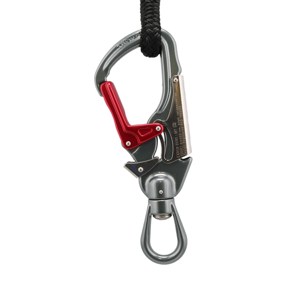 triple action swivelling snap hook