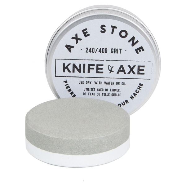 Axe stone and storage tin