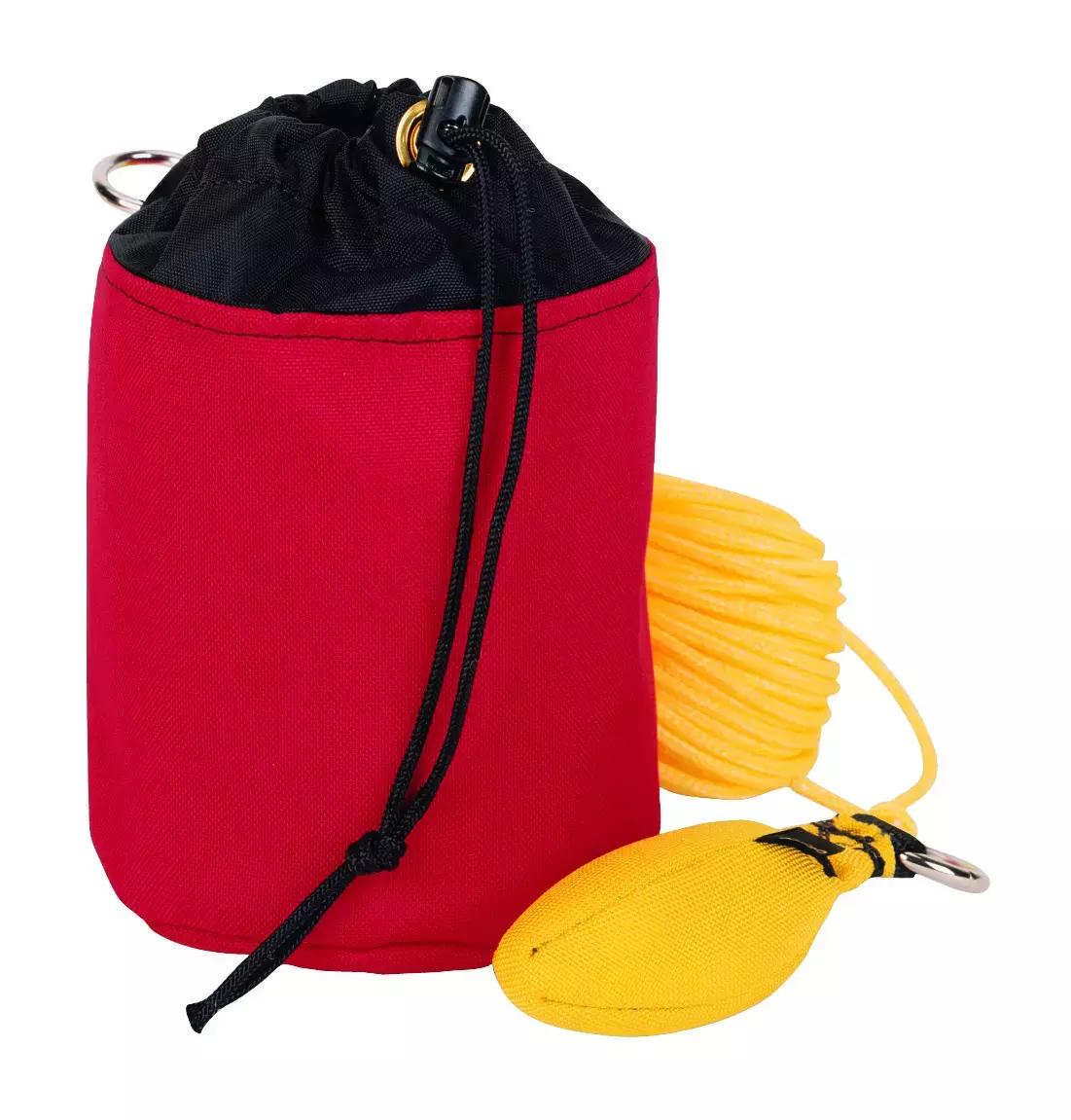 small red throw line storage bad