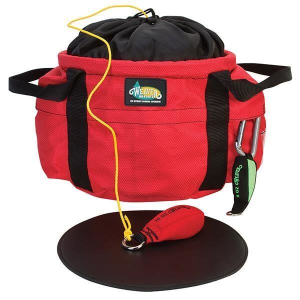red throw line bucket bag