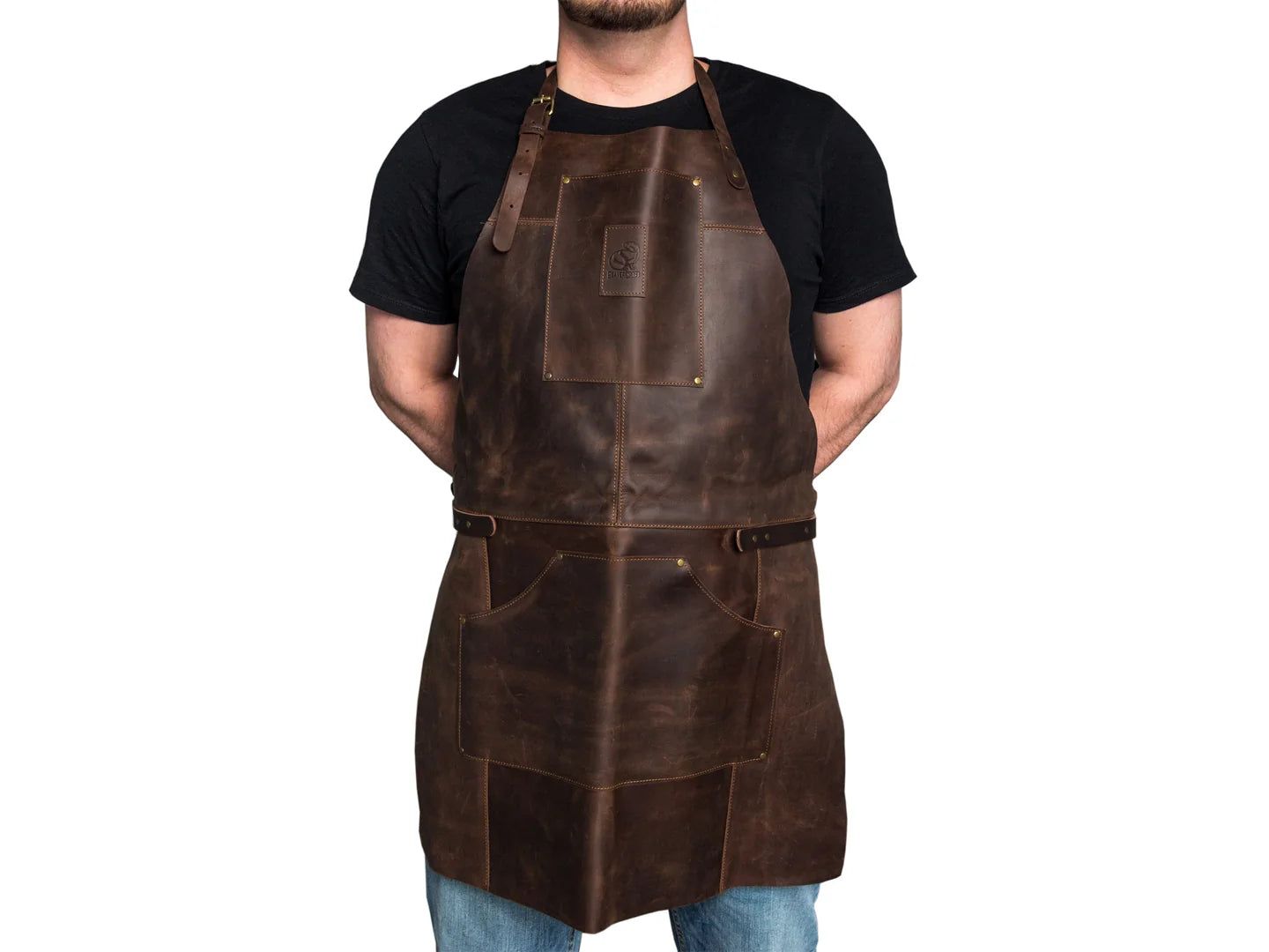Brown Leather Work Apron