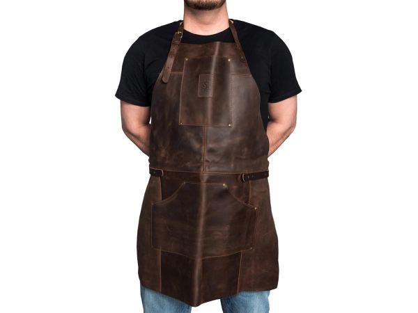 Brown Leather Work Apron