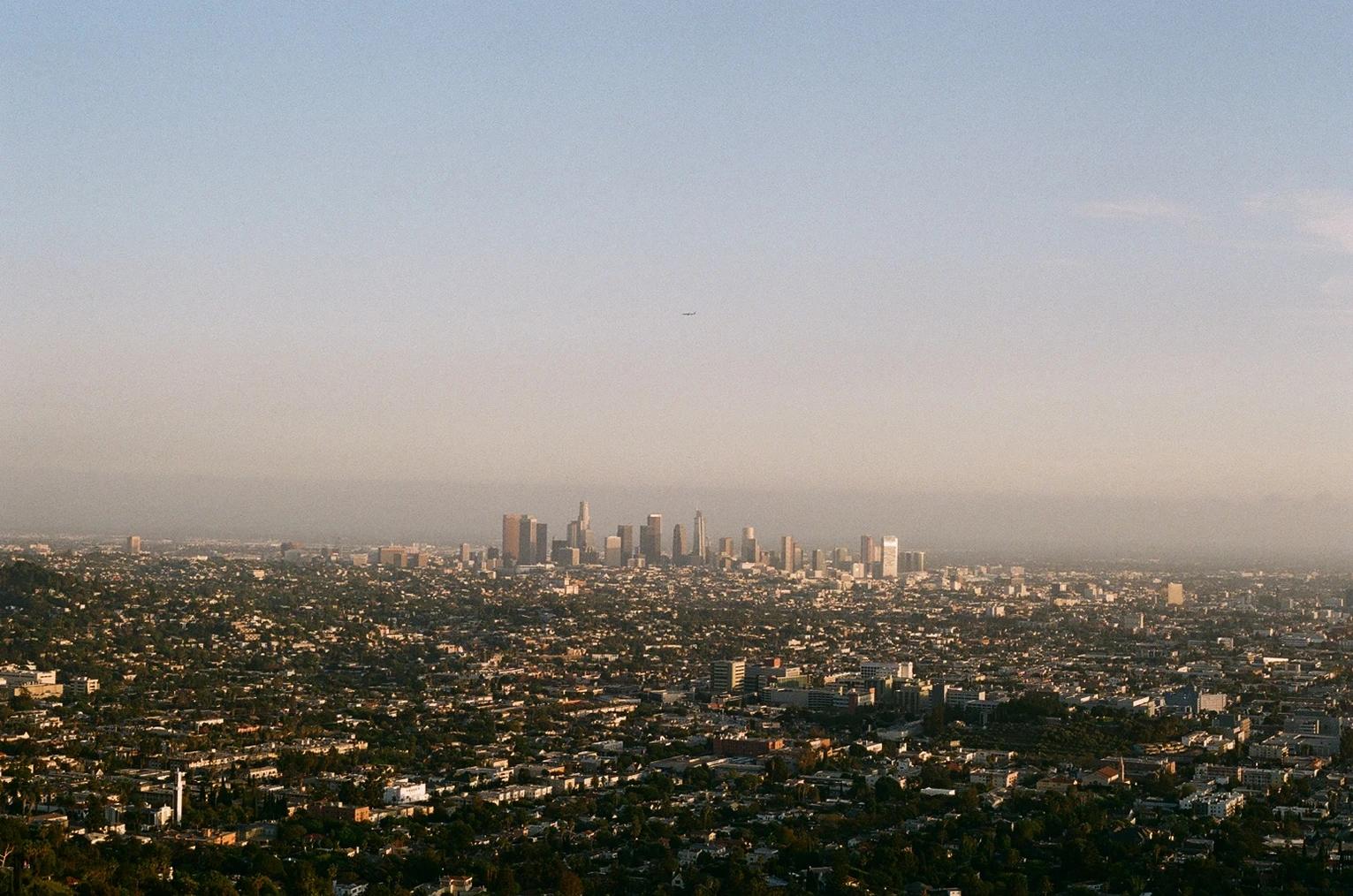City skyline on a sunny day