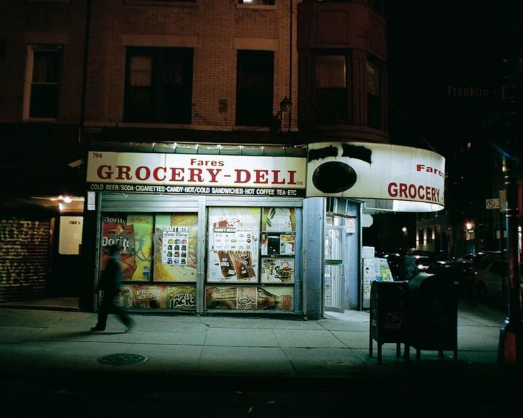 Fares grocery deli at night
