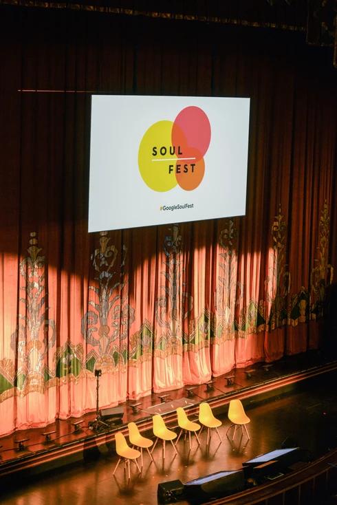 the stage at Google Soulfest where the panel sits