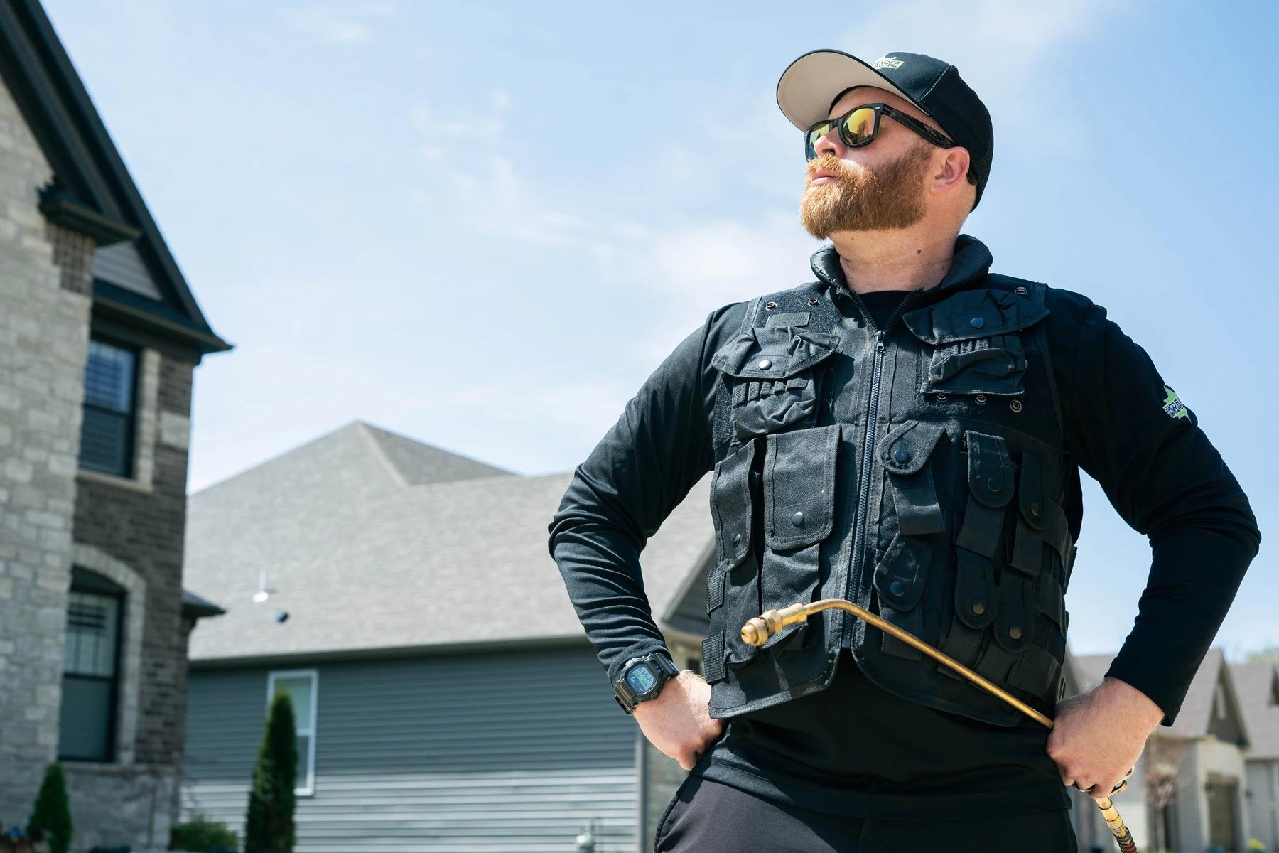 Amco Ranger man preparing himself before he starts working