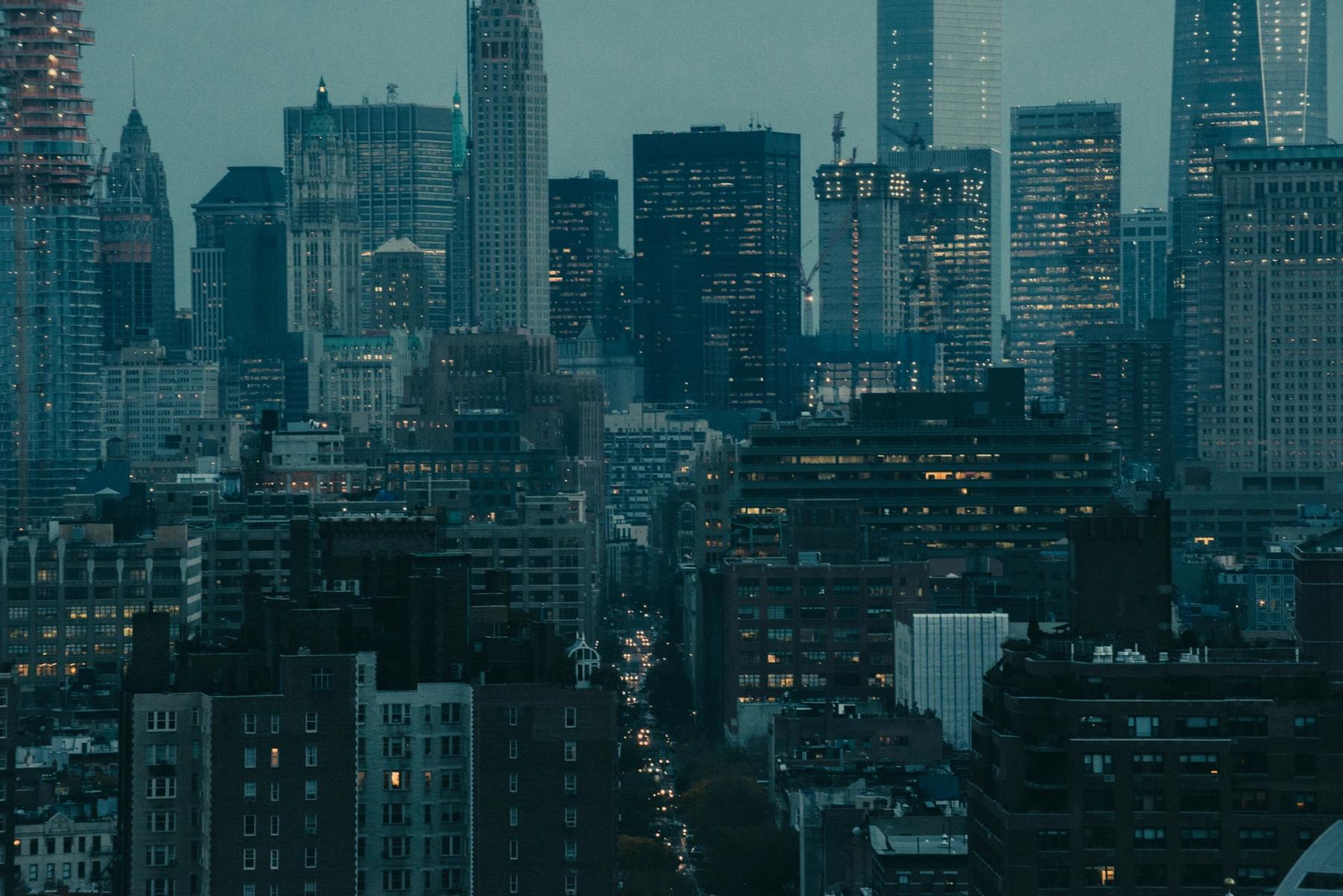 a city seen from above