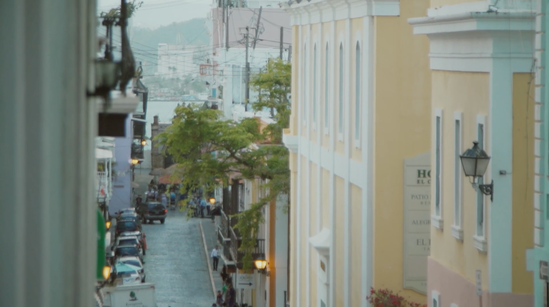 look down street in San Juan, Puerto Rico