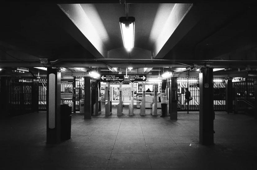 Empty subway station