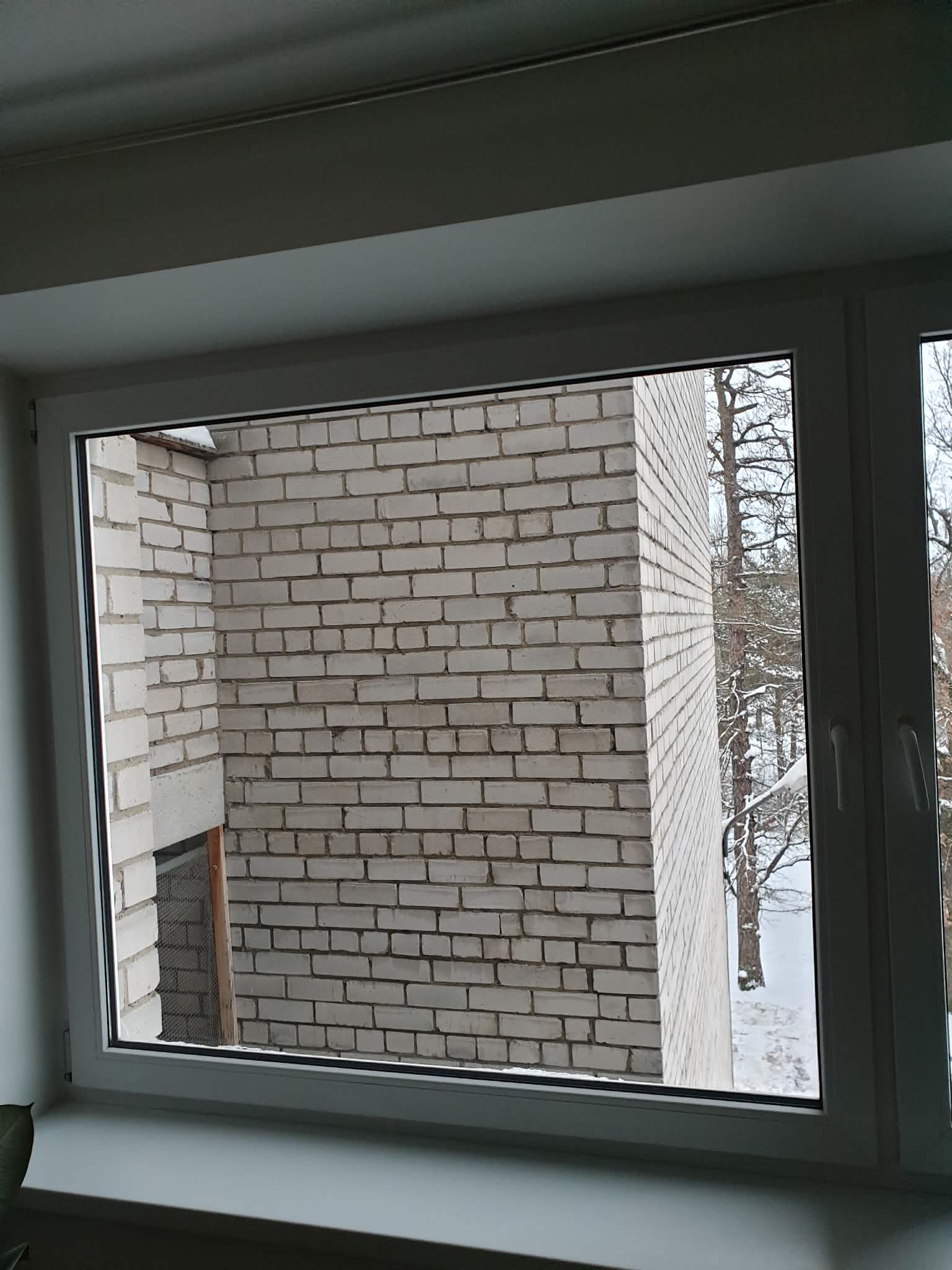 Eramaja ehitusobjekti üldvaade metsa taustal