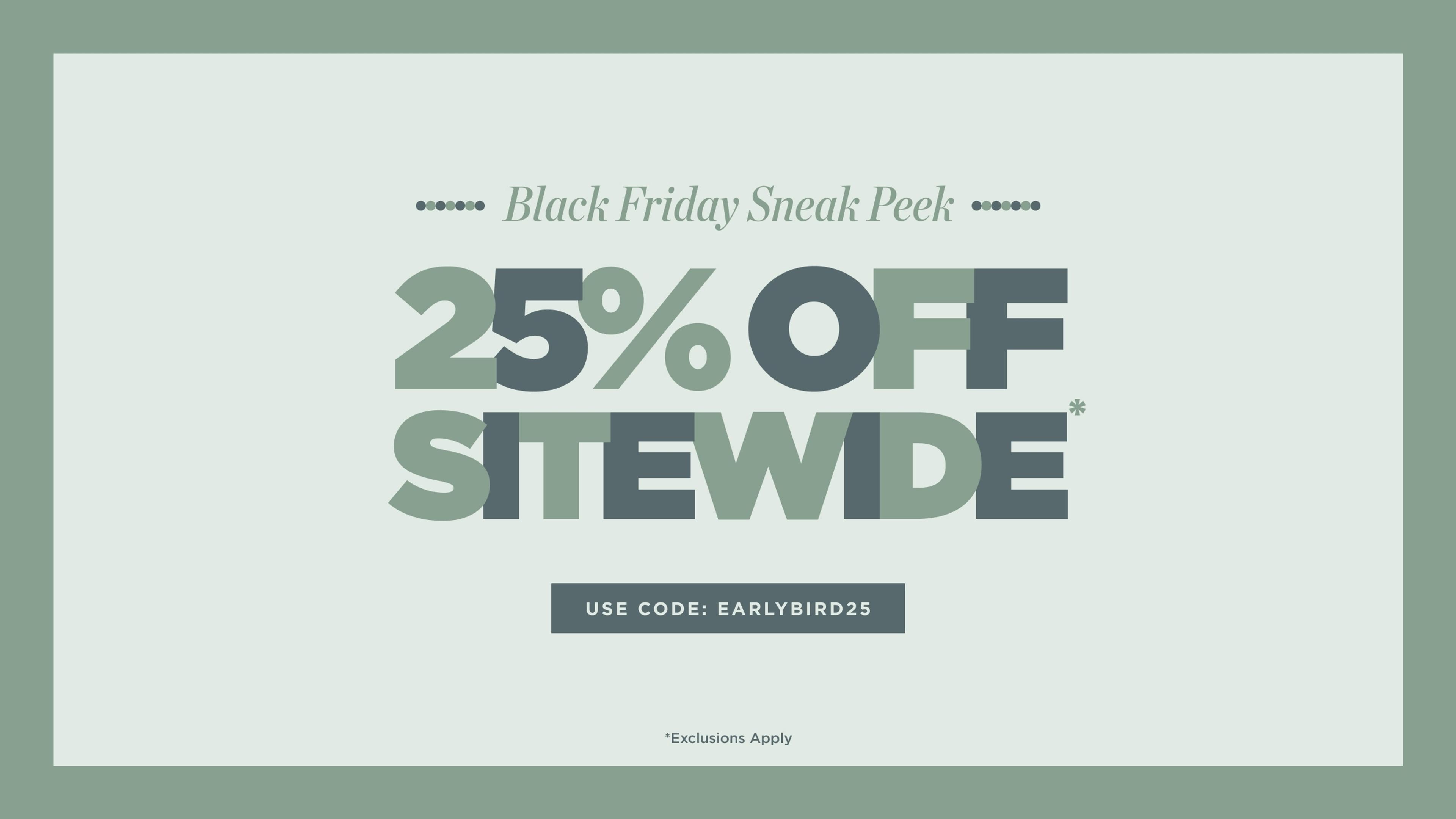 Black Friday Sneak Peek