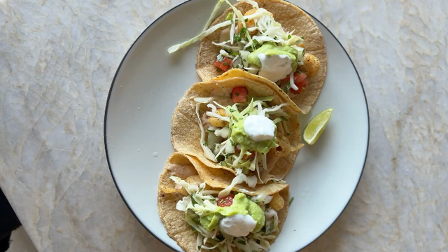 Battered Shrimp Tacos, Tacos de Camarón, Baja Style
