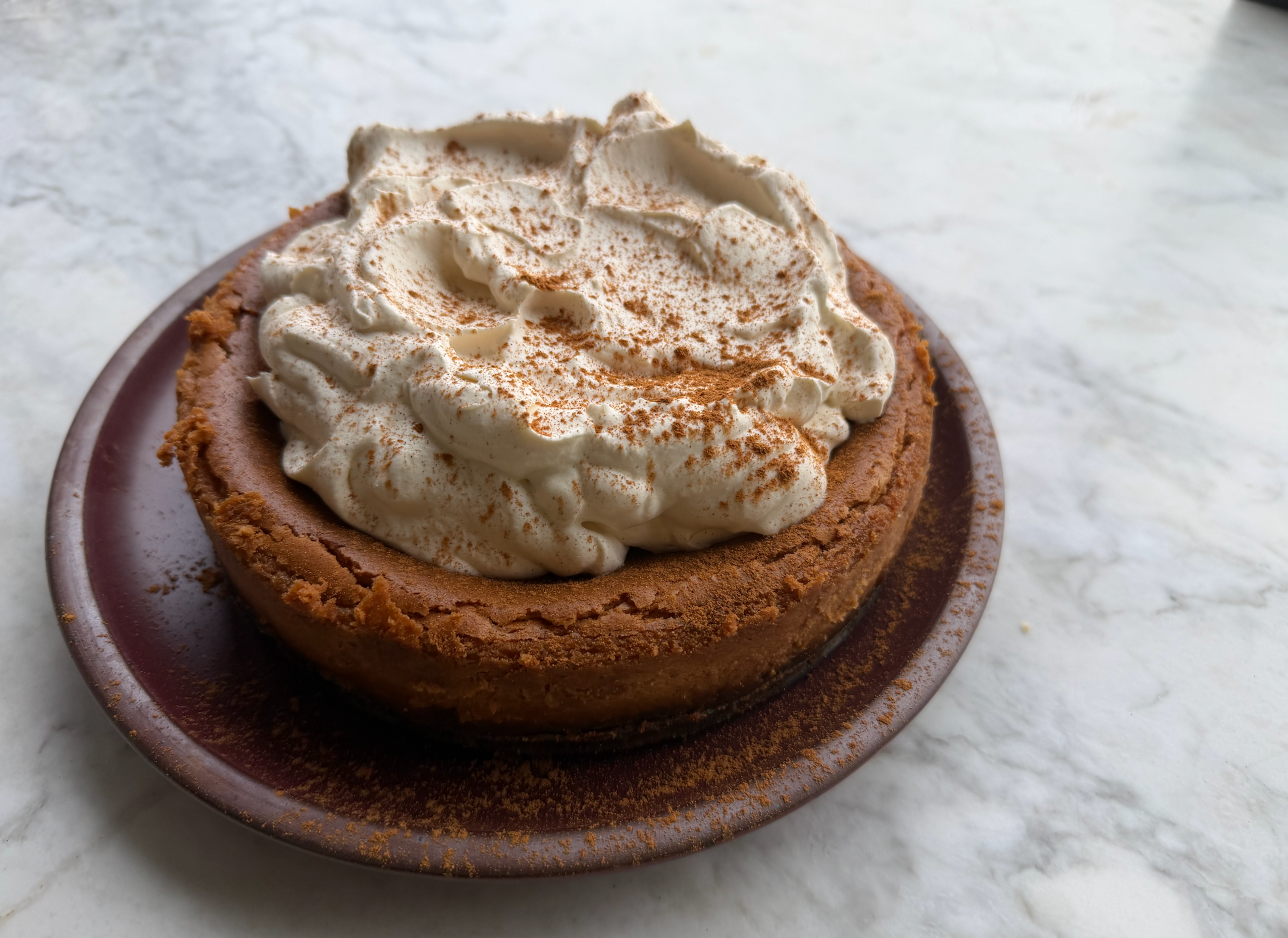 Sweet Potato Cheesecake with a Gingersnap Crust