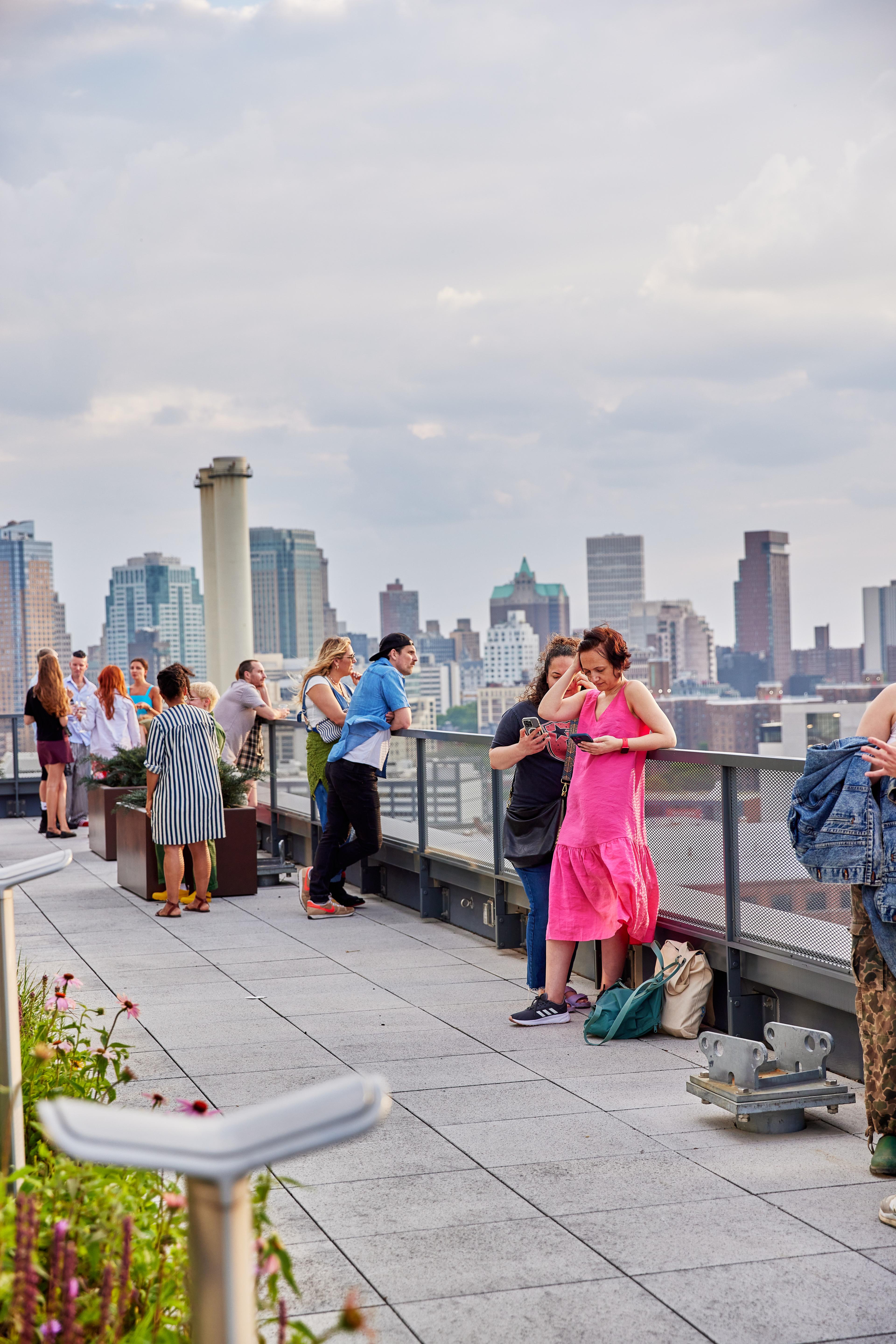 view of Manhattan skyline from Food52 office
