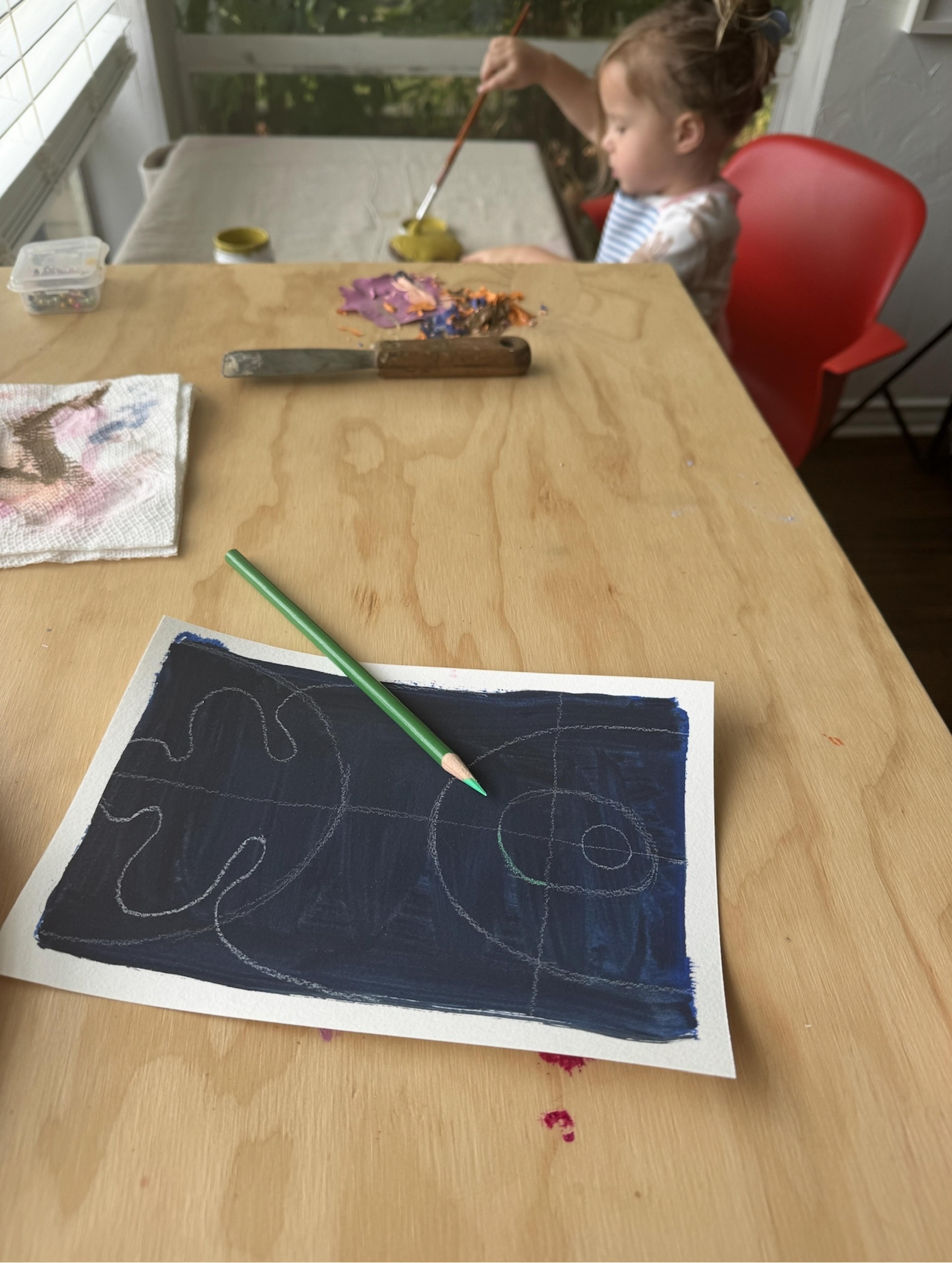 paper on work table