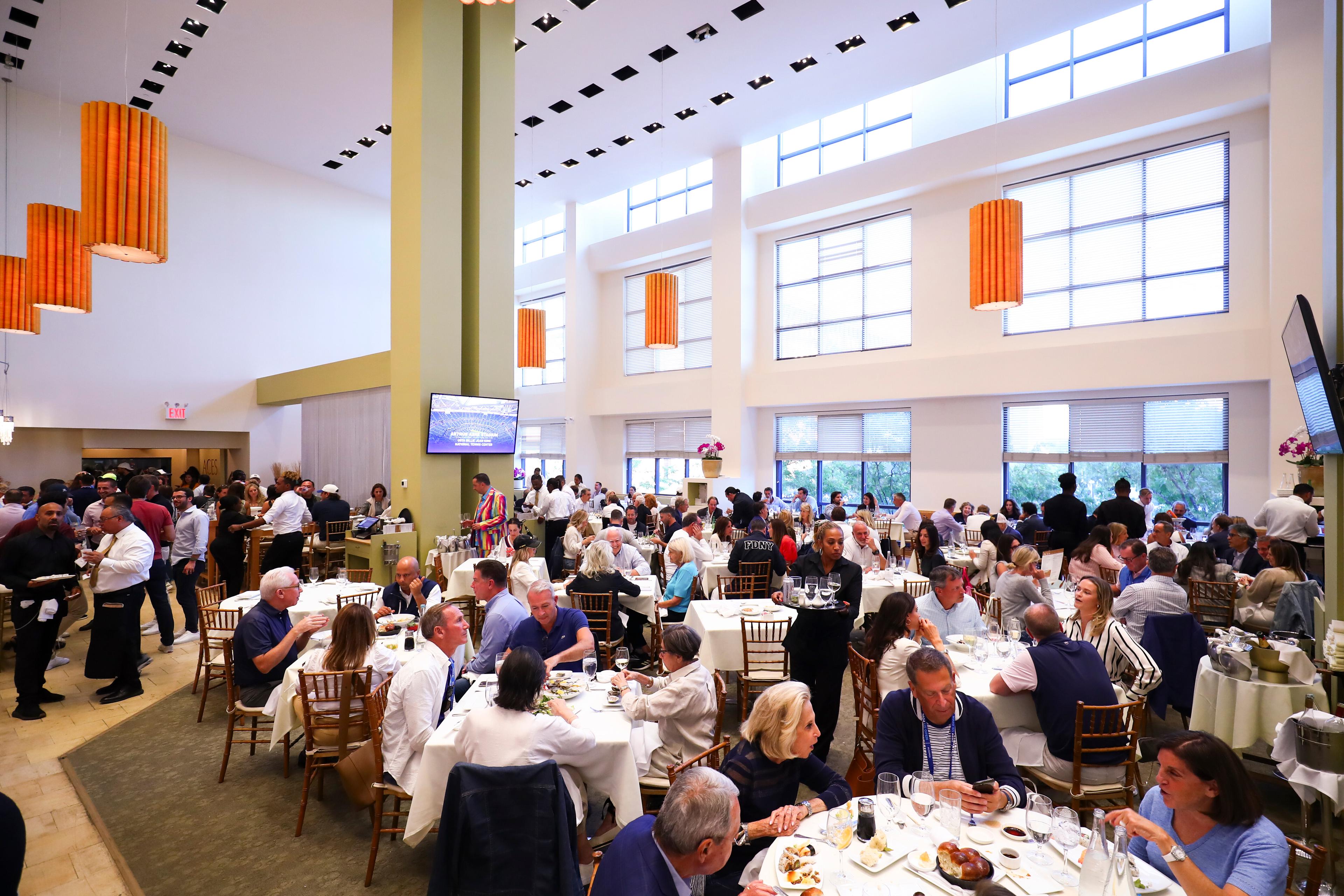 A general view of Aces restaurant at the 2024 US Open on Tuesday, Sep. 3, 2024 in Flushing, NY