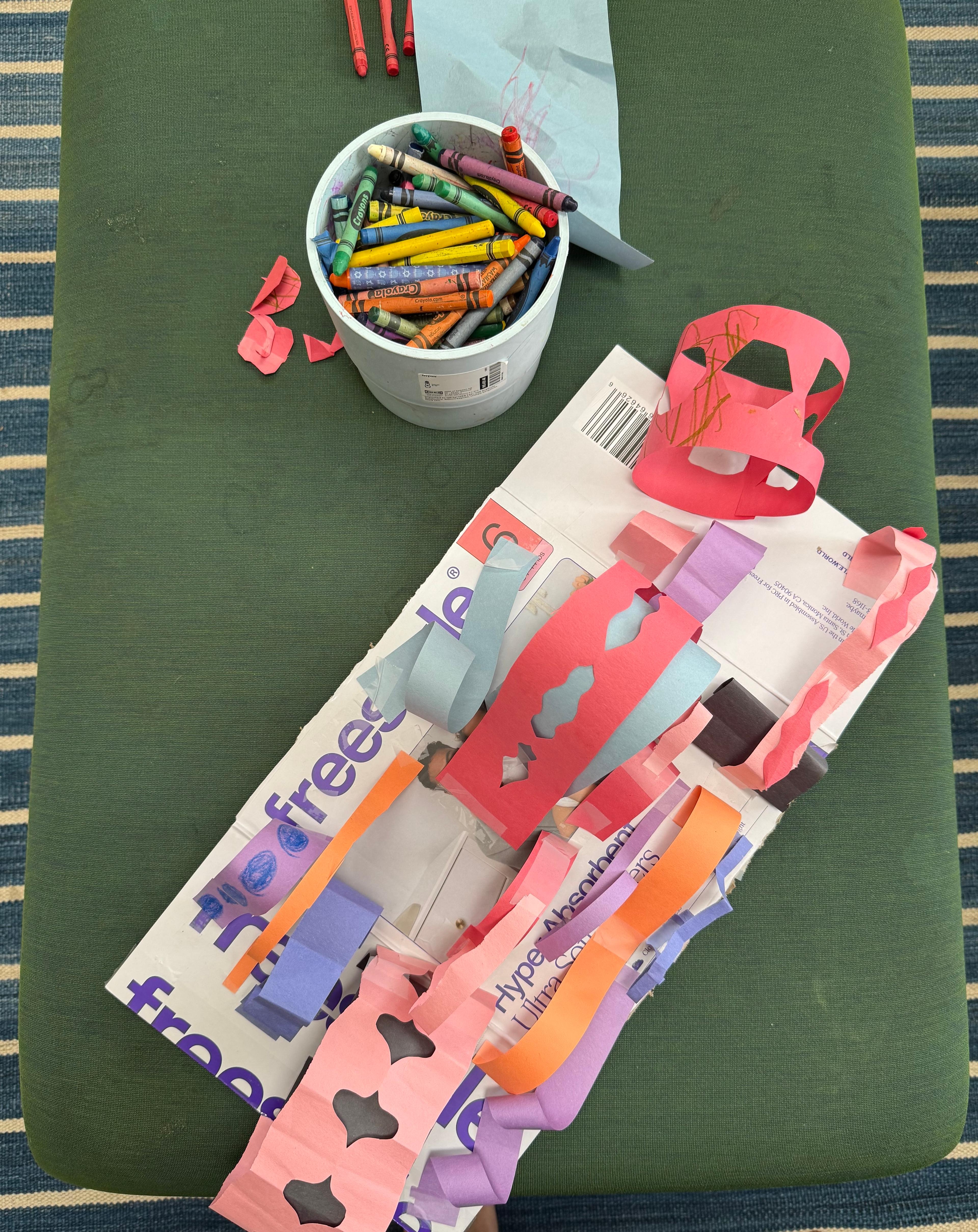 paper weaving materials on table